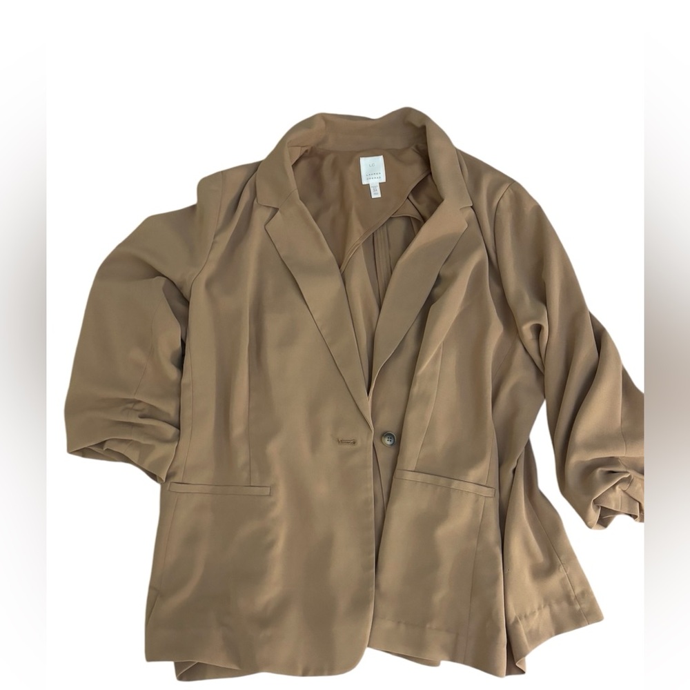 LC Lauren Conrad Notch Collar Blazer w/ Sleeve Detail